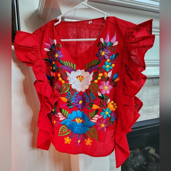 Hand Embroidered Blouse NWOT - Picture 8 of 8